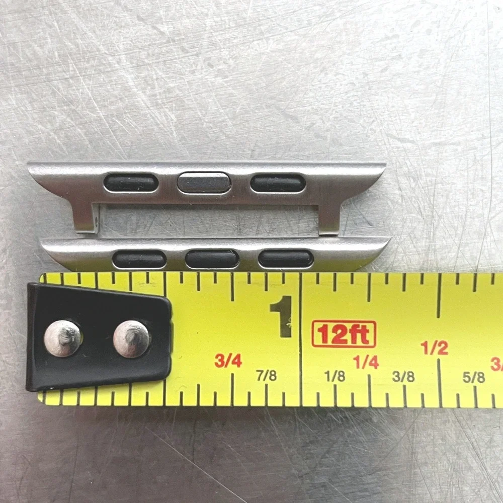 Silver Stainless Steel Apple Watch Band Adapter Connector Lugs 38mm 40mm 41mm